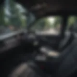 Interior view showcasing advanced safety technology in a commuter car