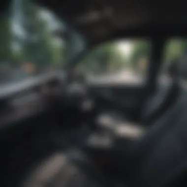 Interior view showcasing advanced safety technology in a commuter car