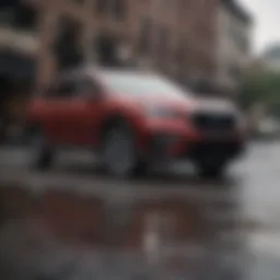 Dynamic exterior view of the Subaru Ascent Sport Package showcasing its sleek lines