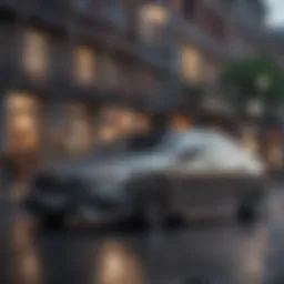 Sleek exterior design of a compact luxury sedan