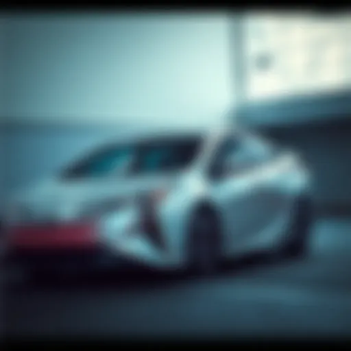 A sleek Toyota Prius showcasing its aerodynamic design