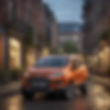 Compact Design of Ford EcoSport in Urban Environment Ford EcoSport parked in an urban setting showcasing its compact design