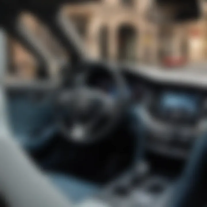 Interior cockpit of TLX Type S Blue featuring advanced technology and luxurious materials