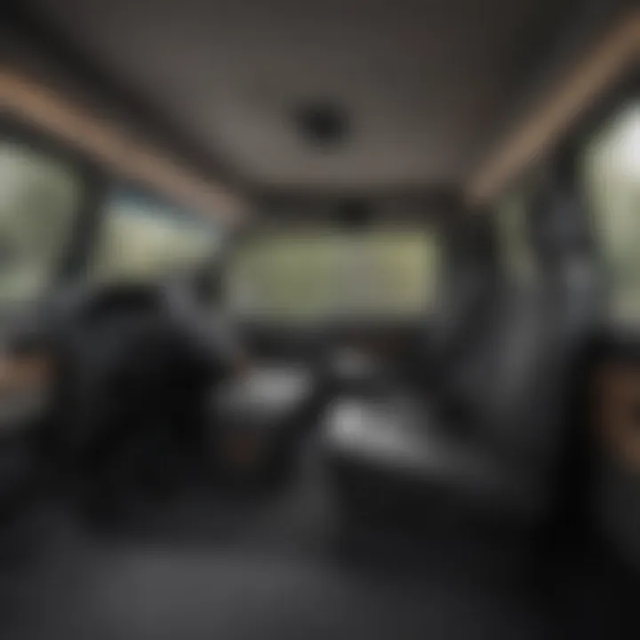 Interior shot showcasing Ford van's spacious cabin