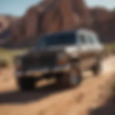 Performance Capabilities of the Grand Wagoneer Obsidian Grand Wagoneer Obsidian performing on rugged terrain showcasing its capabilities