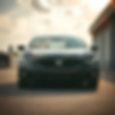 Aerodynamics in Honda Civic Performance Front view of a Honda Civic showcasing its aerodynamic design