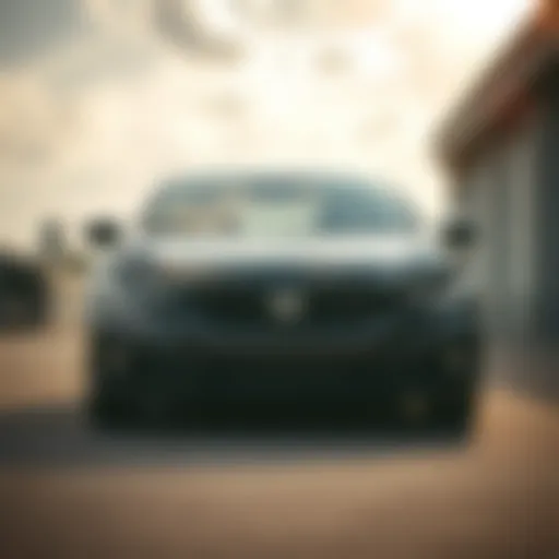 Aerodynamics in Honda Civic Performance Front view of a Honda Civic showcasing its aerodynamic design