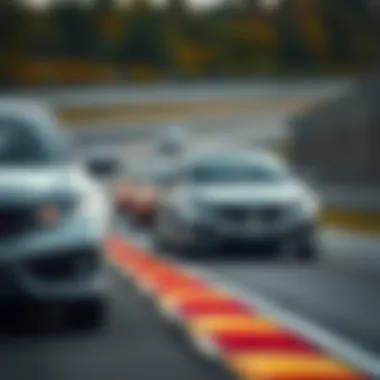 Model Comparison of Honda Civic on Track Comparison of different Honda Civic models on a racetrack