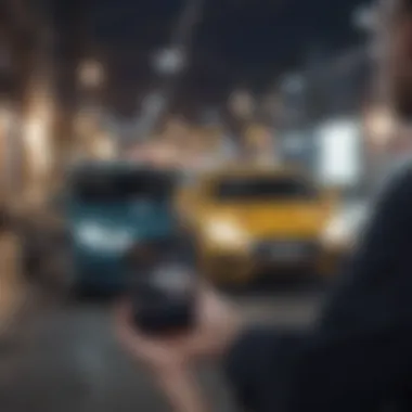 Person using a smartphone to check insurance status