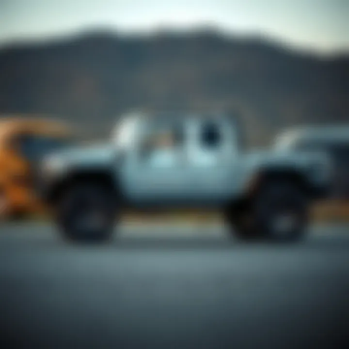 Comparison chart of Hummer EV truck against competitors in the electric vehicle market