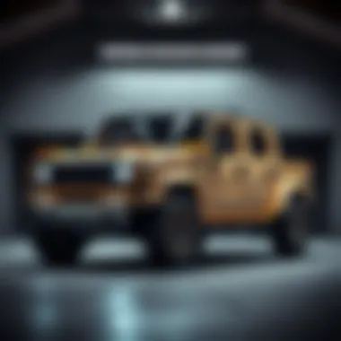 Hummer EV truck showcasing futuristic design and electric capabilities