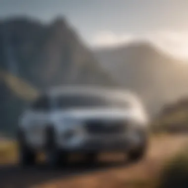 Hyundai SUVs in Scenic Settings Hyundai SUV parked in a picturesque landscape