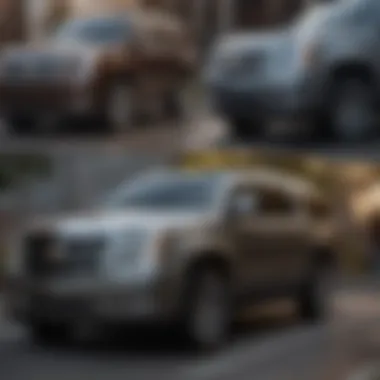 Comparison with Rival Luxury SUVs Comparison chart between Cadillac Escalade and rival luxury SUVs