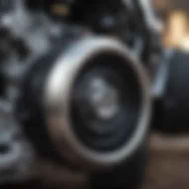 Close-up of the powerful engine of the Ford Raptor