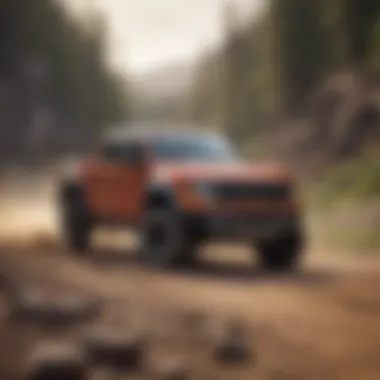 Ford Raptor navigating challenging off-road terrain