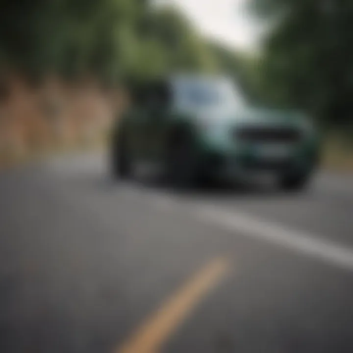 Mini Countryman in motion on a winding road demonstrating its performance