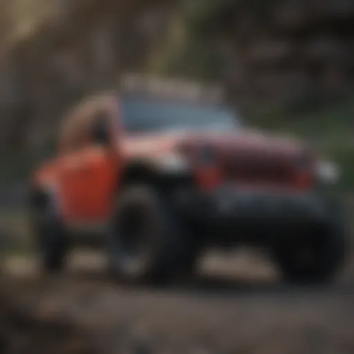 Front view of the Jeep Gladiator showcasing its rugged design