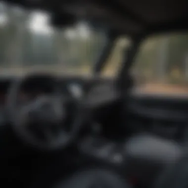 Interior of the Jeep Gladiator highlighting advanced technology features