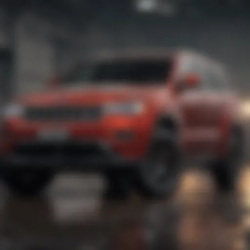 Front view of the new Jeep Grand Cherokee Altitude showcasing its sleek design