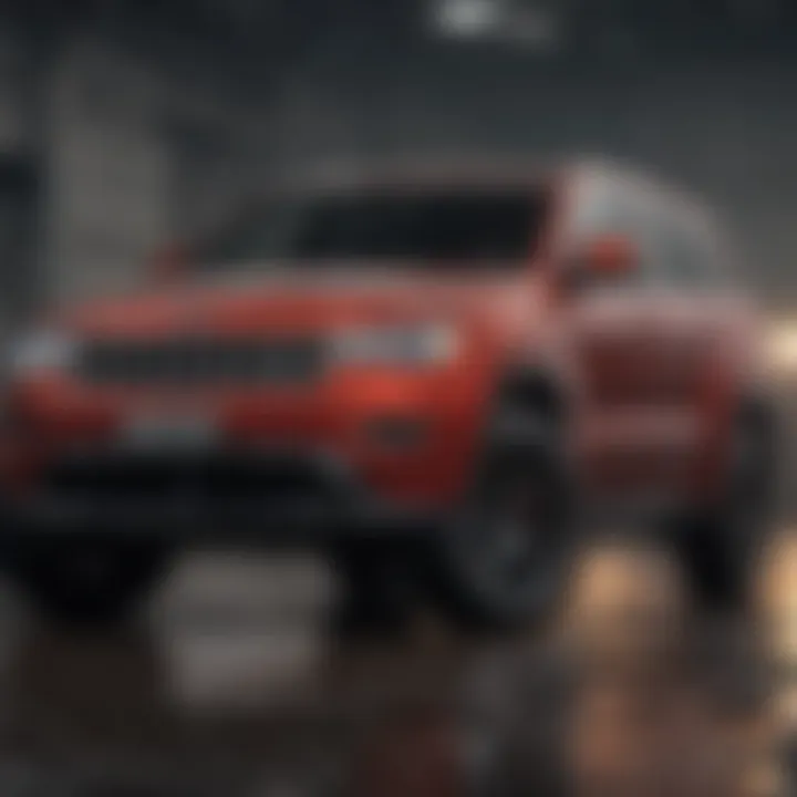 Front view of the new Jeep Grand Cherokee Altitude showcasing its sleek design
