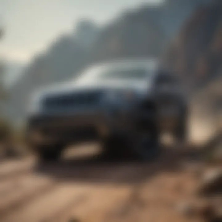 Jeep Grand Cherokee Altitude navigating rugged terrain demonstrating its performance