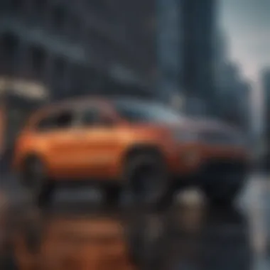 Versatile Urban Presence of the Jeep Grand Cherokee Altitude Jeep Grand Cherokee Altitude parked in an urban setting showcasing versatility