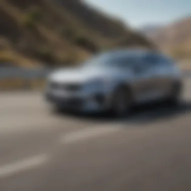 Performance Dynamics of the Kia Key Five Kia Key Five in action on a dynamic road, demonstrating its performance capabilities