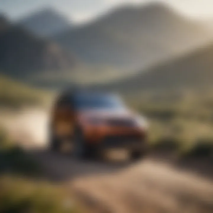 Land Rover Discovery traversing a scenic landscape