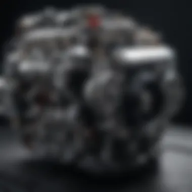 A detailed view of a Le Mon Racing car's engine signifying technological advancements