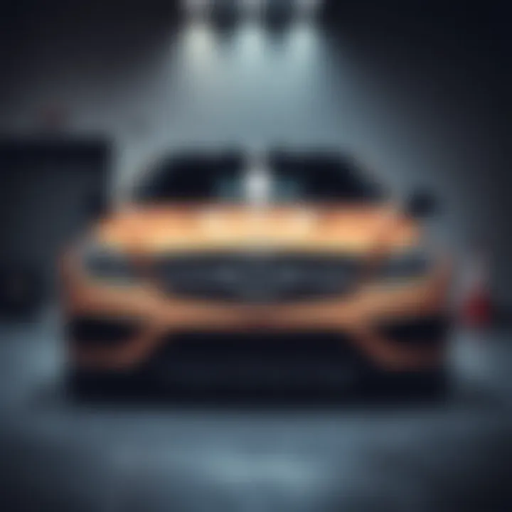 Sleek Front Design of the Mercedes 430 AMG Biturbo Front view of Mercedes 430 AMG Biturbo showcasing its sleek design