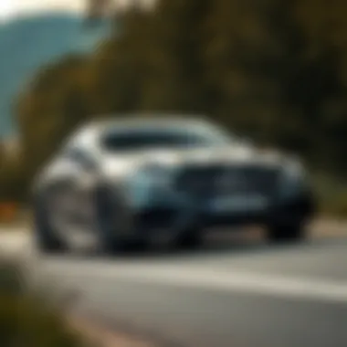 Performance on Scenic Roads with the Mercedes 430 AMG Biturbo Mercedes 430 AMG Biturbo on a scenic road displaying performance