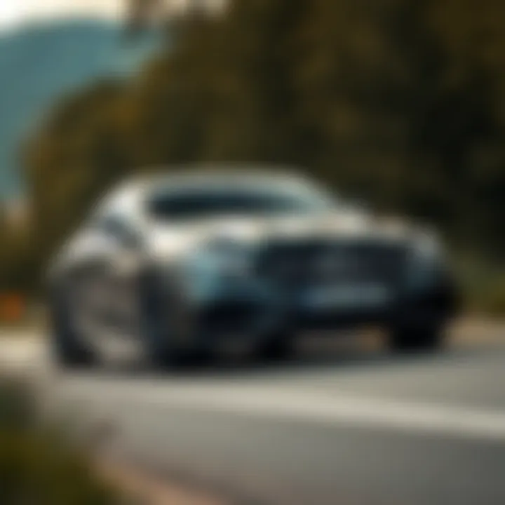 Performance on Scenic Roads with the Mercedes 430 AMG Biturbo Mercedes 430 AMG Biturbo on a scenic road displaying performance