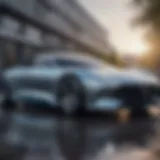 Sleek exterior design of the Mercedes Benz AVTR showcasing its futuristic silhouette