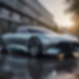 Sleek exterior design of the Mercedes Benz AVTR showcasing its futuristic silhouette