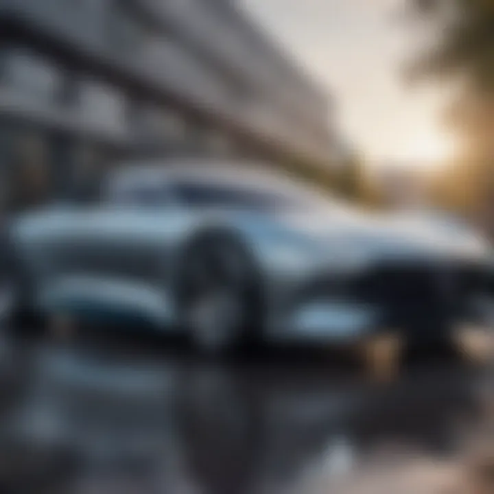 Sleek exterior design of the Mercedes Benz AVTR showcasing its futuristic silhouette