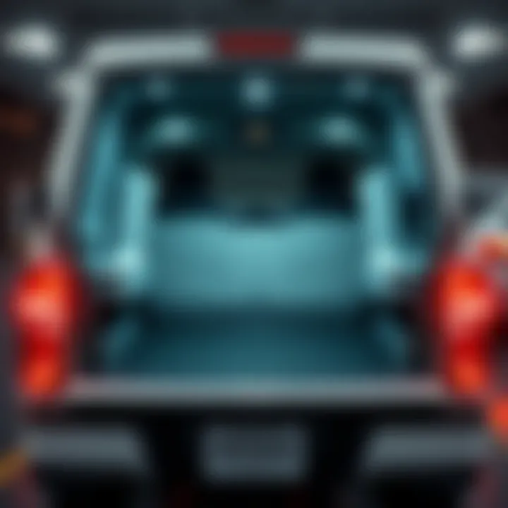 Cargo Space of Nissan One Ton Truck Rear view of Nissan one ton truck showcasing cargo area