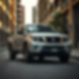 Nissan one ton truck parked in an urban setting