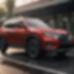 Sleek exterior design of the Nissan Rogue S showcasing its modern aesthetics.