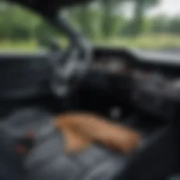 Interior of a car with pet hair and odor