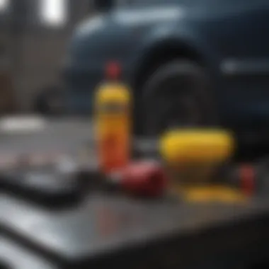 Essential Tools for Brake Bleeding Maintenance An organized set of brake bleeding tools arranged for easy access during maintenance.