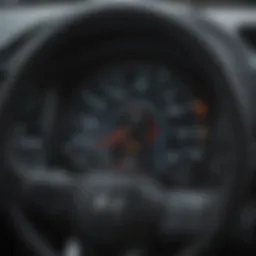 Detailed view of the Honda Pilot dashboard showcasing fuel efficiency metrics