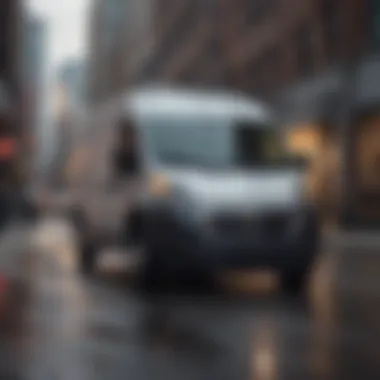 Ram ProMaster in action on a busy city street, demonstrating its versatility