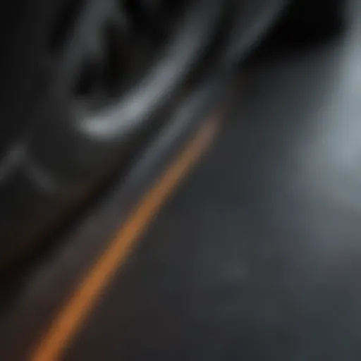 Close-up of rodent deterrent tape applied on car wiring