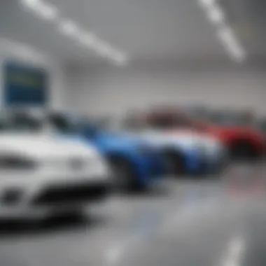Showroom Display of Cars at CarMax Showroom display of cars at CarMax