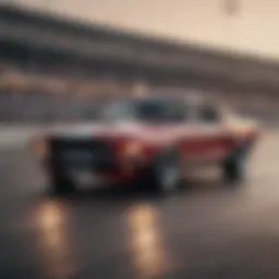 Classic Shelby Hertz performance vehicle on a racetrack