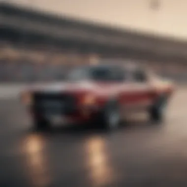 Classic Shelby Hertz performance vehicle on a racetrack