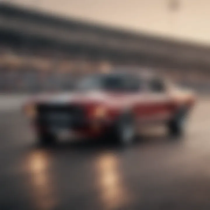 Classic Shelby Hertz performance vehicle on a racetrack