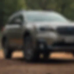 Sleek exterior view of Subaru Outback Limited AWD showcasing its elegant curves and design.
