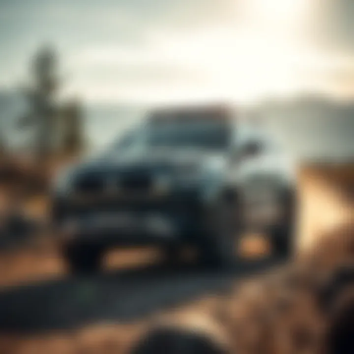 SUV performing well on a rugged terrain