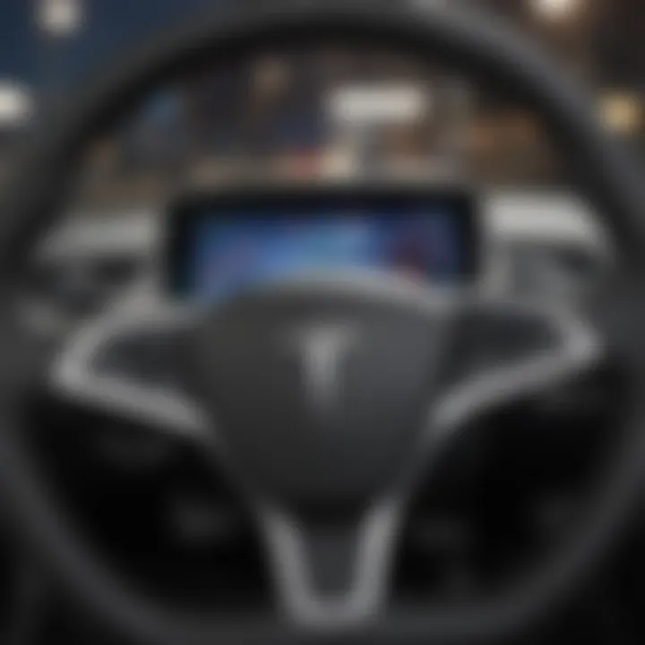 Comparison of traditional steering wheel vs Tesla Model S yoke steering wheel